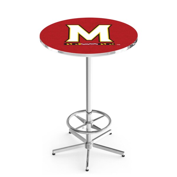 42" Chrome Maryland Pub Table, 36" dia. Top