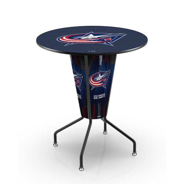 Lighted 42" Black Columbus Blue Jackets Pub Table