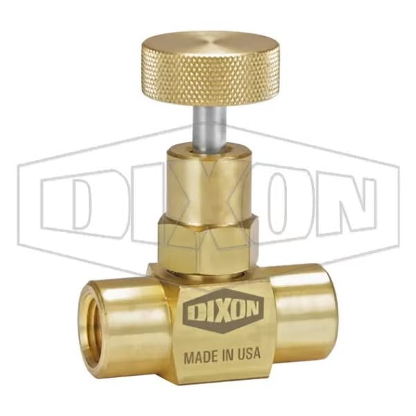 Mini Needle Valve, 1/4-18 Nominal, FNPT End Style, Brass Body