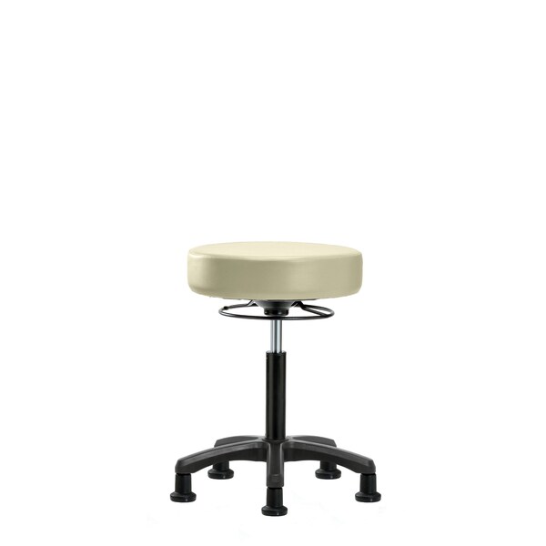 Med Bench Mini-Stool, Vinyl, Glides, Wht