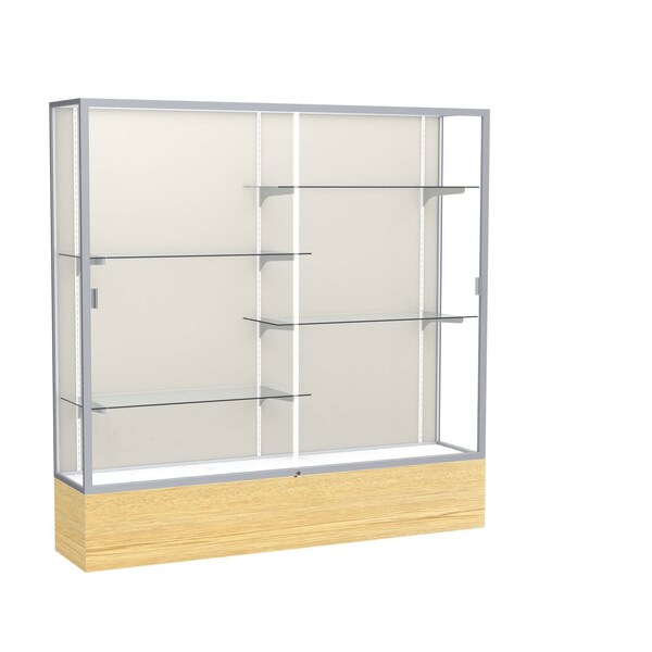 Floor Display Case 72x72x16, Plaque, Satin