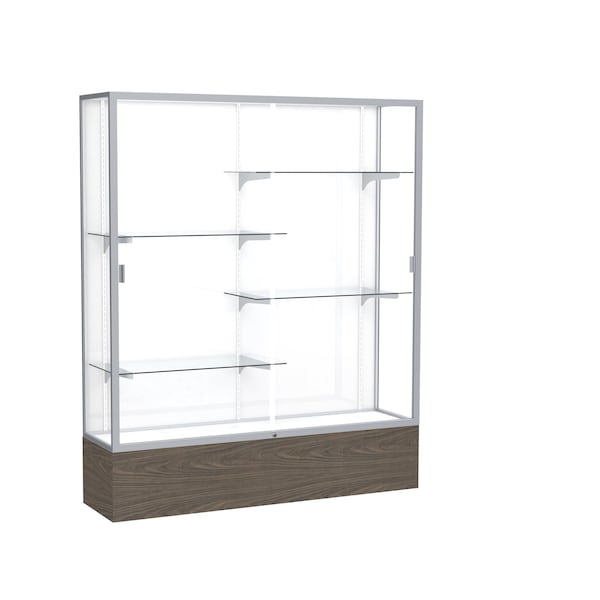 Floor Display Case 60x72x16, White, Satin
