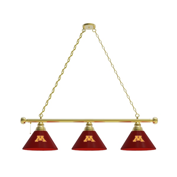 Minnesota 3 Shade Billiard Light, Brass Fixture