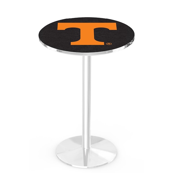 42" Chrome Tennessee Pub Table, 36" dia. Top