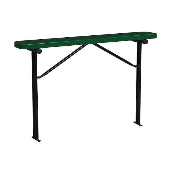 Bench w/o Back, Ingroud Mount, 6ft, Blk/Grn