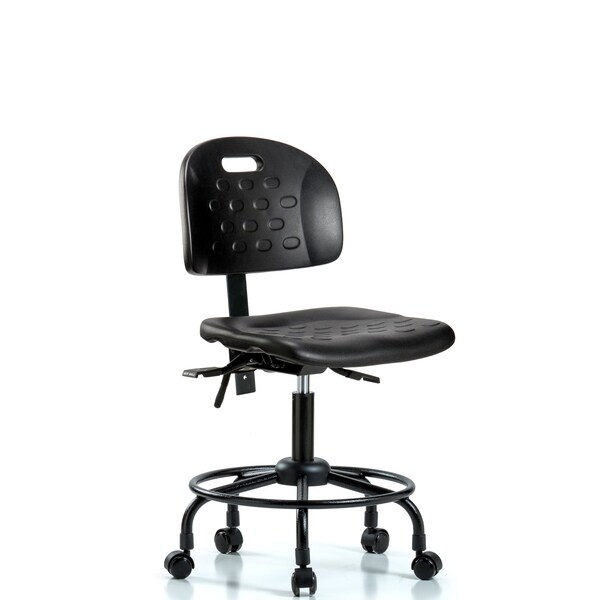 Desk Chair Newport Desk Chair, RT, Casters, No Arms, 19" to 23" Height, Black; Blue
