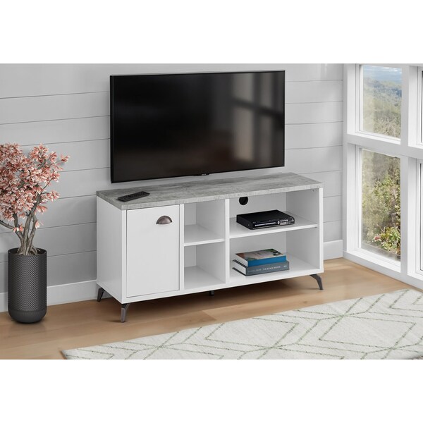 Tv Stand, 48 Inch, Console, Storage Cabinet, Living Room, Bedroom, Laminate, Grey