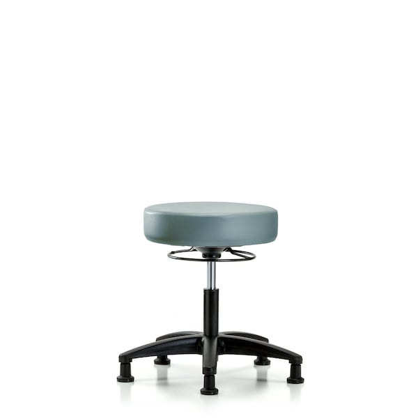 Vinyl Stool, Desk, Glides, Storm