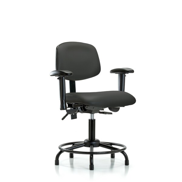 Desk Chair Desk Chair, Vinyl, Chr Tilt Casters, Berry, Adjustable Arms, 18" to 23" Height, Vinyl