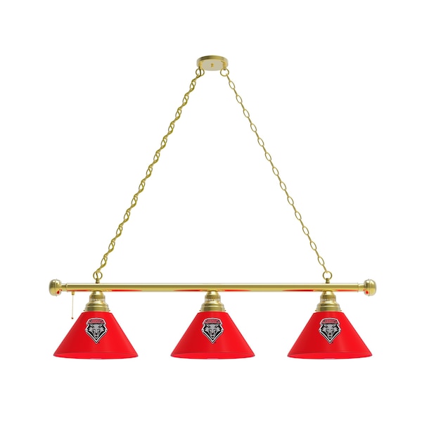 New Mexico 3 Shade Billiard Light, Brass Fixture