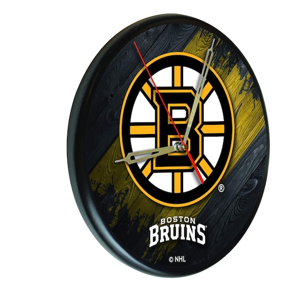 Boston Bruins 13" Solid Wood Clock