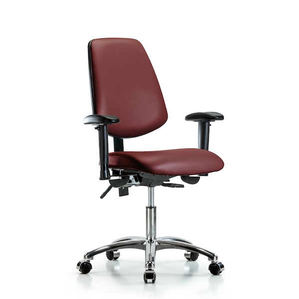 Vinyl Chair, Vinyl, Adjustable Arms