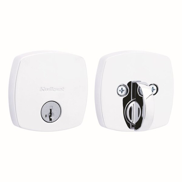 Midtown Low Profile Single Cylinder SmartKey Deadbolt, 6AL Latch, KA3 Bright Chrome Finish