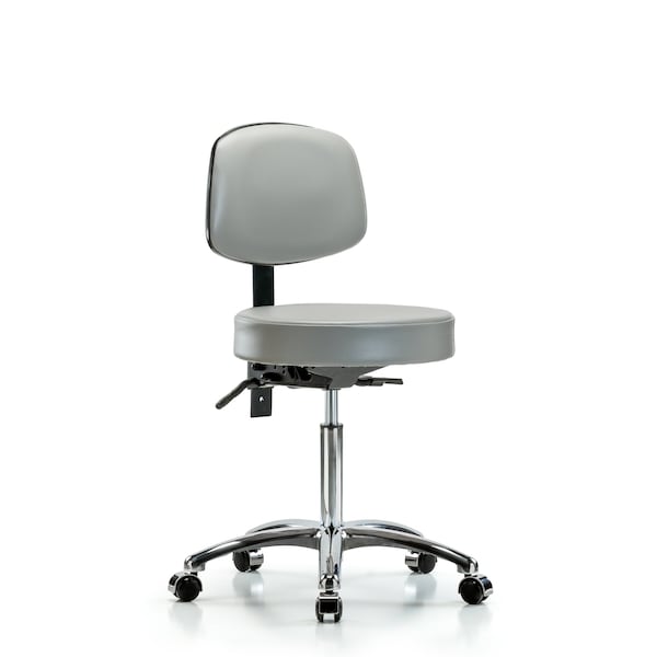 Ben Stool, Med, Vinyl, Bk, Cast, Dov