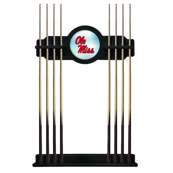Ole' Miss Cue Rack in Black Finish