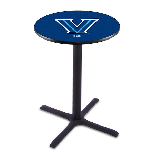 42" Blk Wrinkle Villanova Pub Table, 36" dia. Top