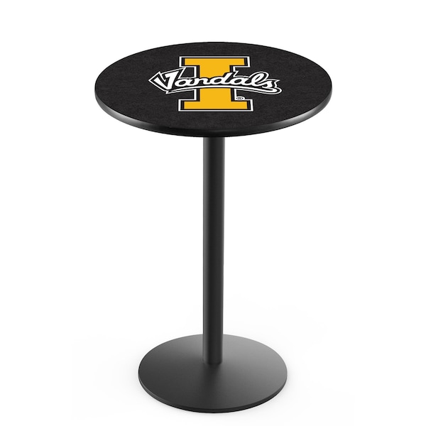 42" Blk Wrinkle Idaho Pub Table, 36" dia. Top