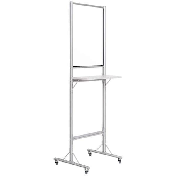 Protector Glass Workstation Standing W/Trans (21.6''x28.3'') Wheels