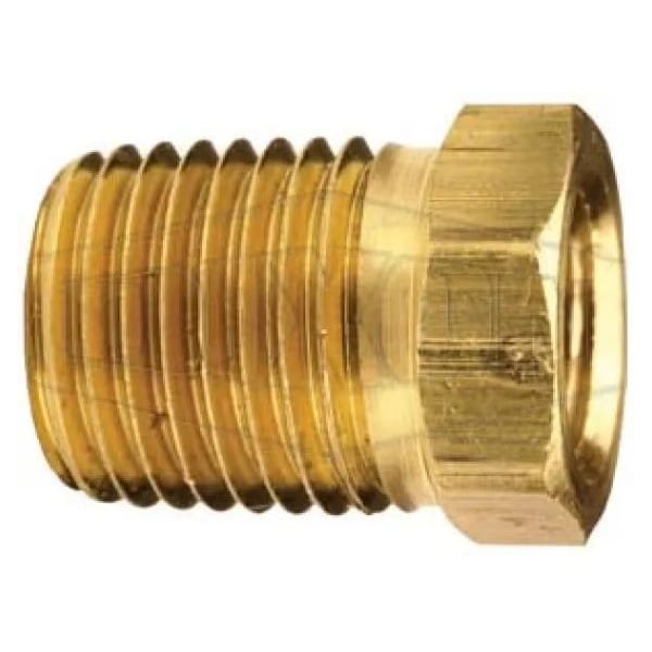 Hex Head Pipe Bushing, 3/4 x 1 in Nominal, MNPT x FNPT End Style, Brass, Domestic