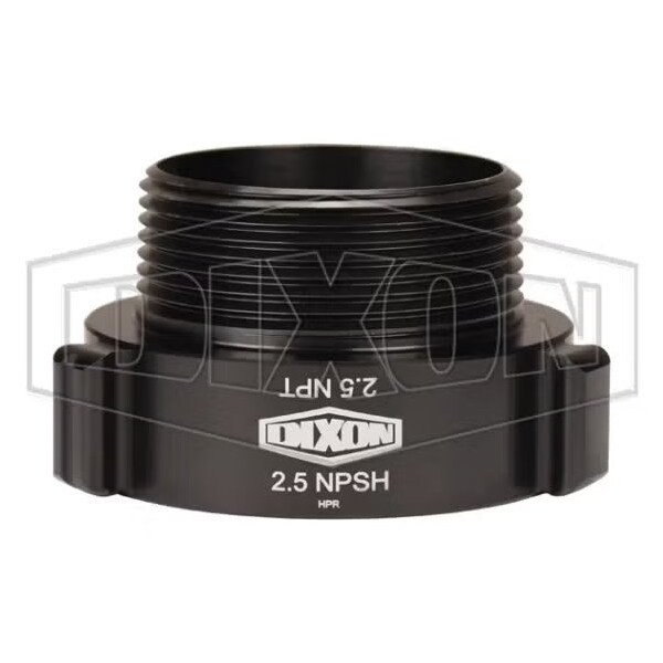 Style N37 Rocker Lug Hydrant Adapter, 2-1/2 in, FNPSH x MNPT, Aluminum, Hardcoat Anodized