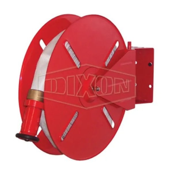 Swing Hose Storage Reel, 100 ft, 24 in H, Steel, Red Enamel, Domestic
