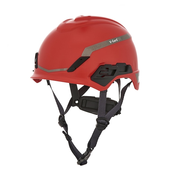V-Gard H1 Safety Helmet, Novent, Fas-Trac III Pivot, ANSI, EN397, Type I, Class E, Red