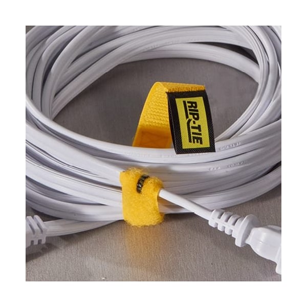 Cable Tie Strap, 6 in L, 1-1/2 in Max Bundle Dia., Black, Nylon Tie, 90 lb Strength, 10 PK