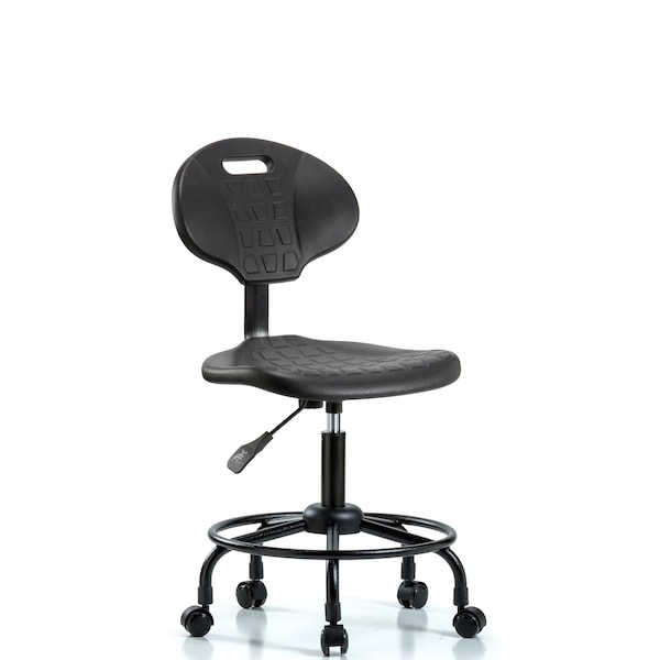 Desk Chair Erie Desk Chair, RT, Casters, No Arms, 21-1/2" to 26-1/2" Height, Black; Blue
