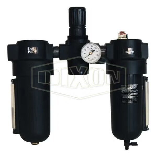Norgren by  Jumbo Relieving Combination Unit with Slight Glass, 1 in Port, Aluminum Bowl, 250 psi Pr