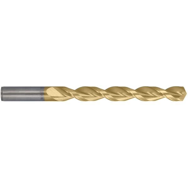 Q-Cobalt 135 Degree Wide Land Parabolic Jobber Length Drill Cleveland 2075-TN TiN HSS-CO 8% RHS/RHC 13/32