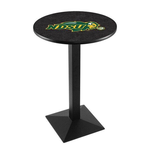 42" Blk Wrinkle North Dakota State Pub Table, 36" dia. Top