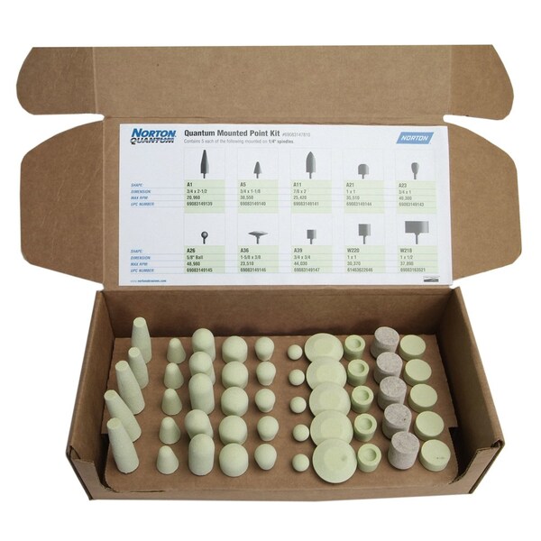 Vitrified Mounted Pt Kit, Ceramic, 80G