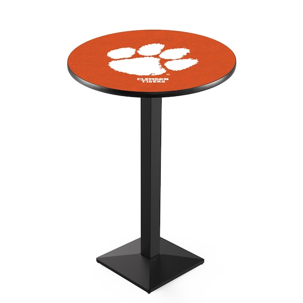 42" Blk Wrinkle Clemson Pub Table, 36" dia. Top