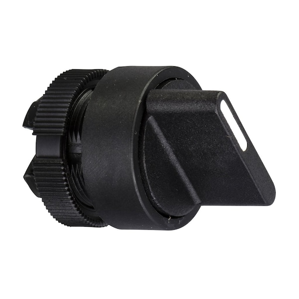 Selector switch, Harmony XAC, plastic, black handle, 22mm, 3 positions, unmarked