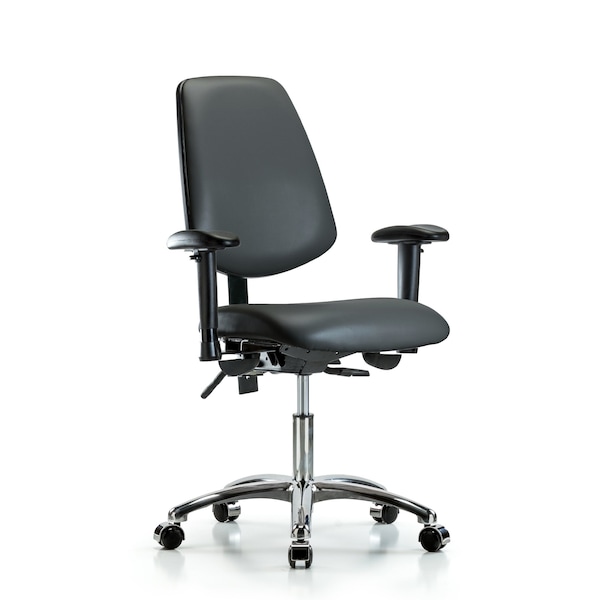Vinyl Chair, Vinyl, Adjustable Arms