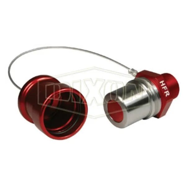 FloMAX High Flow Dry Disconnect Receiver with Cap, Adapter, Quick Disconnect Coupler x FNPT, Aluminu