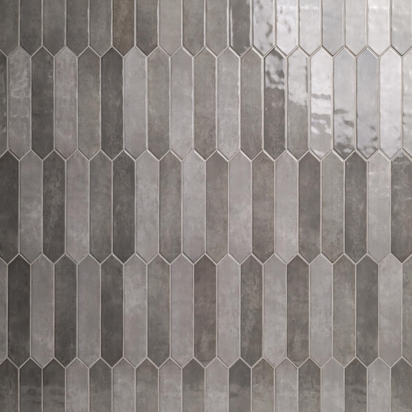 Renzo Storm Pickett 2.5" X 13" Glossy Ceramic Wall Tile, PK62