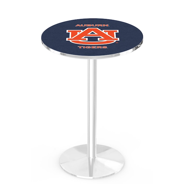 42" Chrome Auburn Pub Table, 36" dia. Top