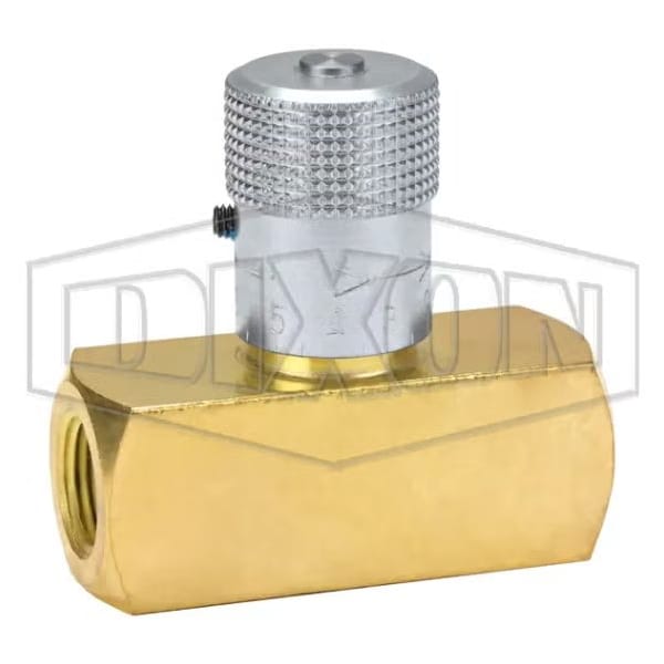 N Series Flow Control Valve, 3/8 x 3/8 in Nominal, 2000 psi, Brass Body