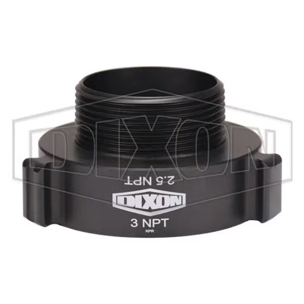 Style N37 Rocker Lug Hydrant Adapter, 3 x 2-1/2 in, MNPT x FNPT Connection, Aluminum, Hardcoat Anodi