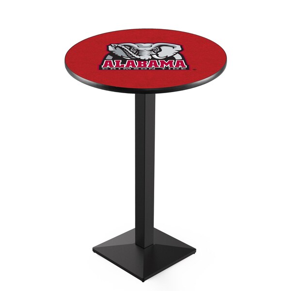 42" Blk Wrinkle Alabama Pub Table, 36" dia. Top