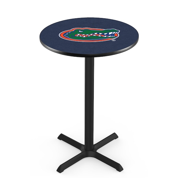 42" Blk Wrinkle Florida Pub Table, 36" dia. Top