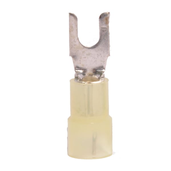 Fork Terminal, #6 Stud Size, 10 AWG, 600 V, Nylon Insulated, 500 PK