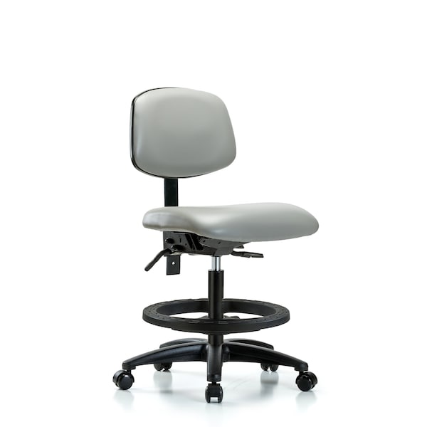 Chair, Vin, Med Bench, Tilt BF Casters, Dov, No Arms, 22" to 29" Height, Dove