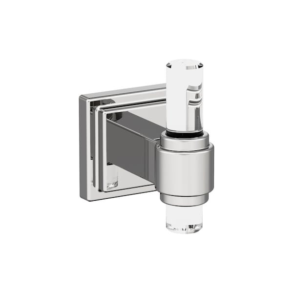 Glacio Clear/Chrome Contemporary Single Robe Hook