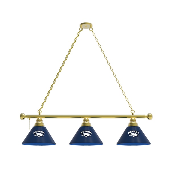 Nevada 3 Shade Billiard Light, Brass Fixture