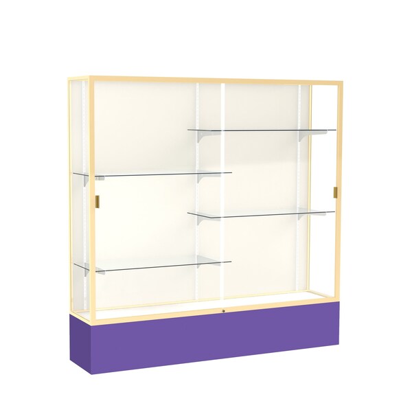 Spirit Floor Display Case 72x72x16, Plaque, Champange