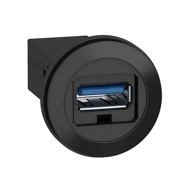 Panel mounted USB port, Harmony XB5, 3.0 port, plastic, 22mm, for USB interface jack type A
