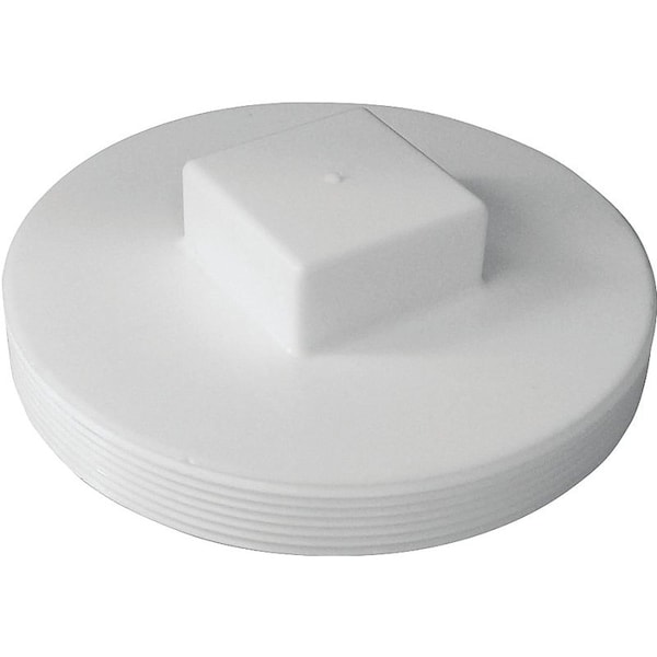 CANPLAS Plug, 6 in, MNPT, PVC, White
