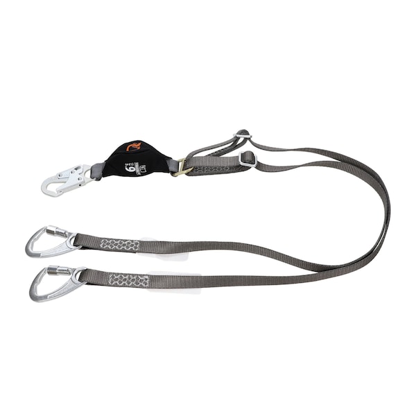 Lanyard, V-Series, Tieback, Twin-Leg Energy Absorbing, 6 ft, ANSI Z359.13-2013